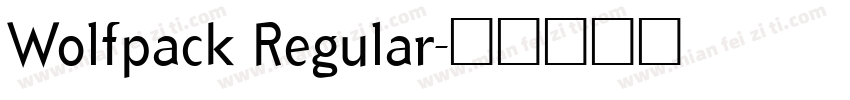 Wolfpack Regular字体转换